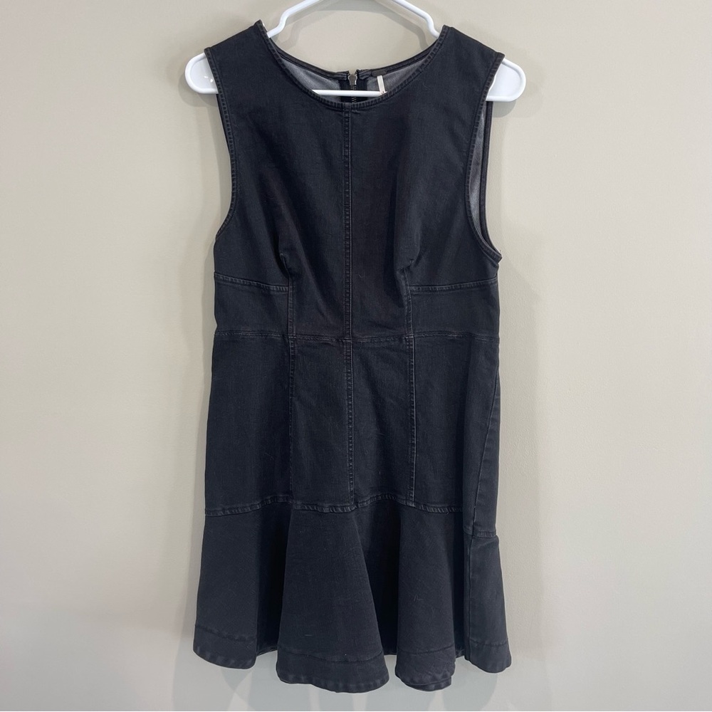 Free People•Black Denim Casual Jumper•Size 6